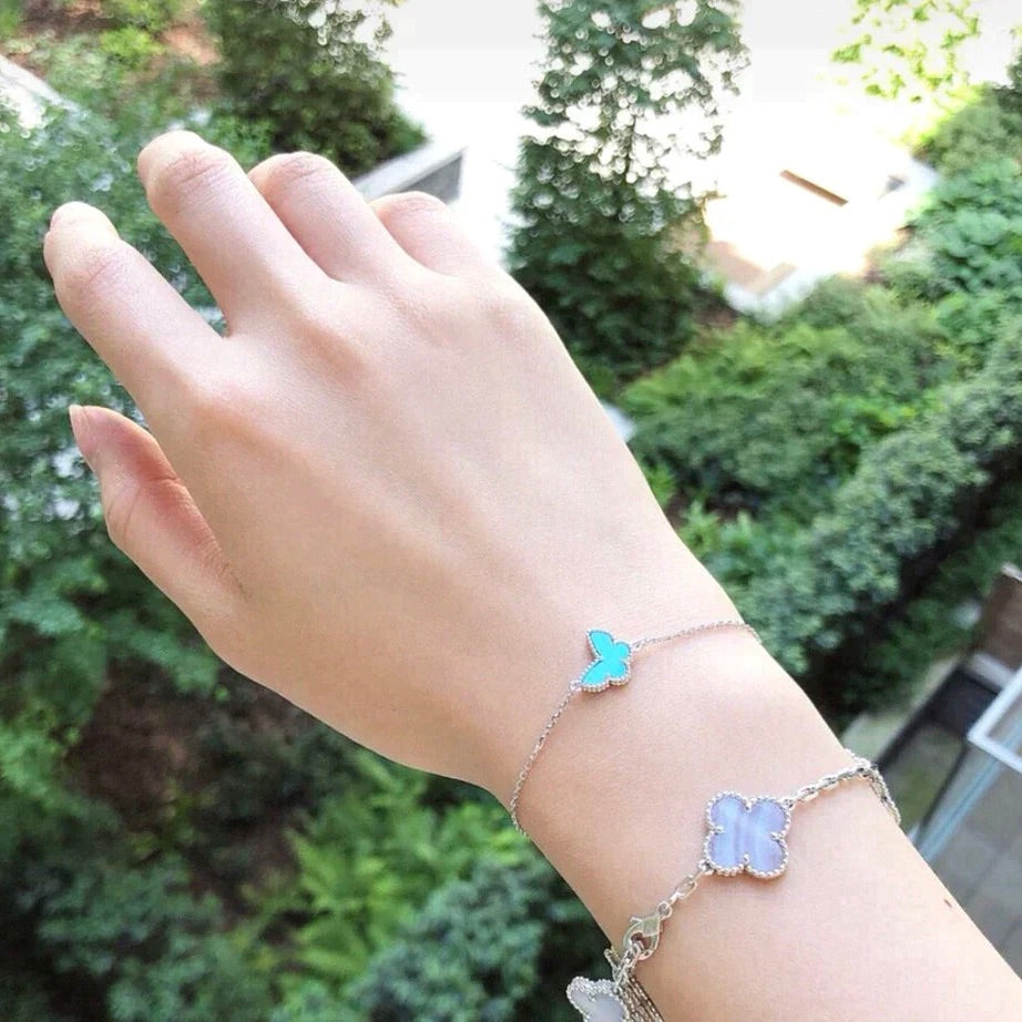 [Echo Fine ]BUTTERFLY TURQUOISE BUTTERFLY BRACELET SILVER