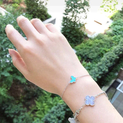 [Echo Fine ]BUTTERFLY TURQUOISE BUTTERFLY BRACELET SILVER