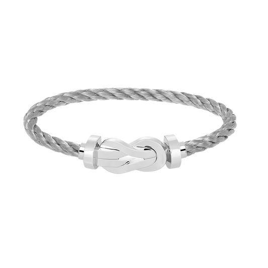 [Echo Fine ]CHANCE LARGE 8 FIGURE BUCKLE NO DIAMOND BRACELET SILVER