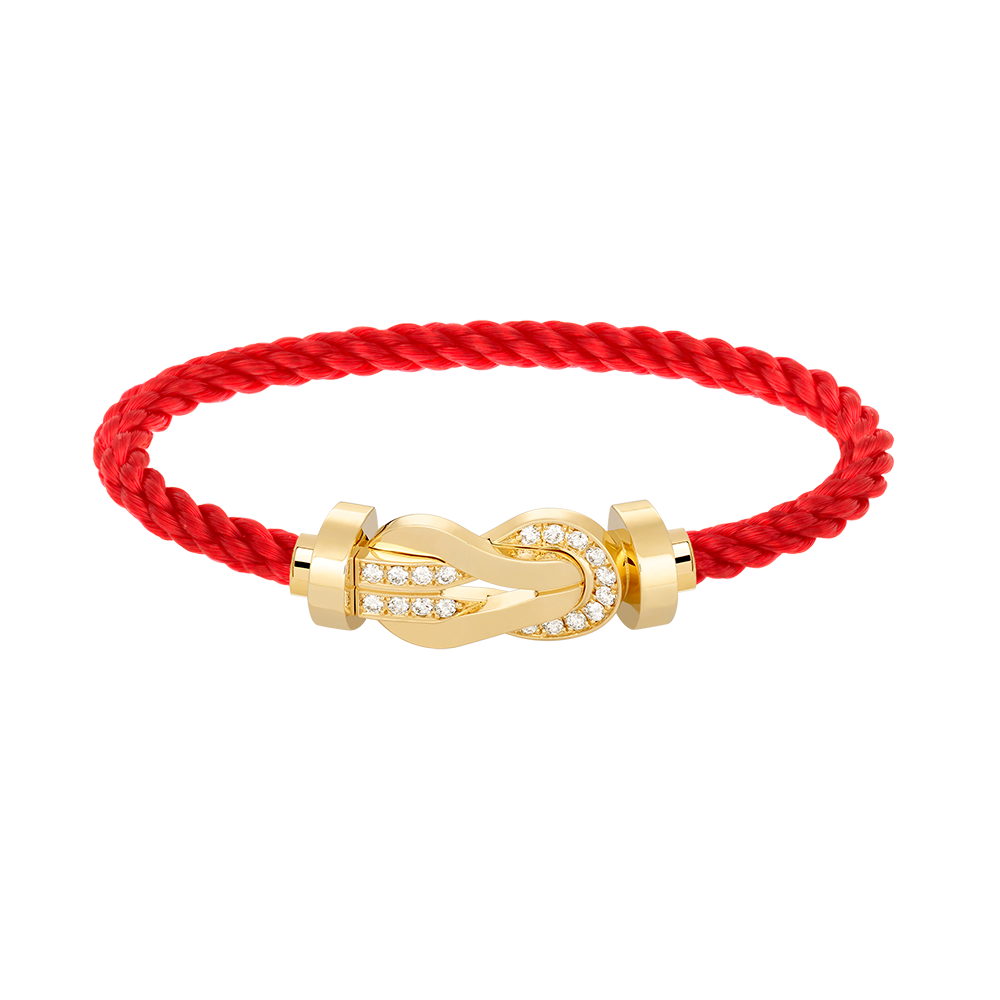[Echo Fine ]CHANCE LARGE 8 FIGURE BUCKLE HALF DIAMOND BRACELET GOLD