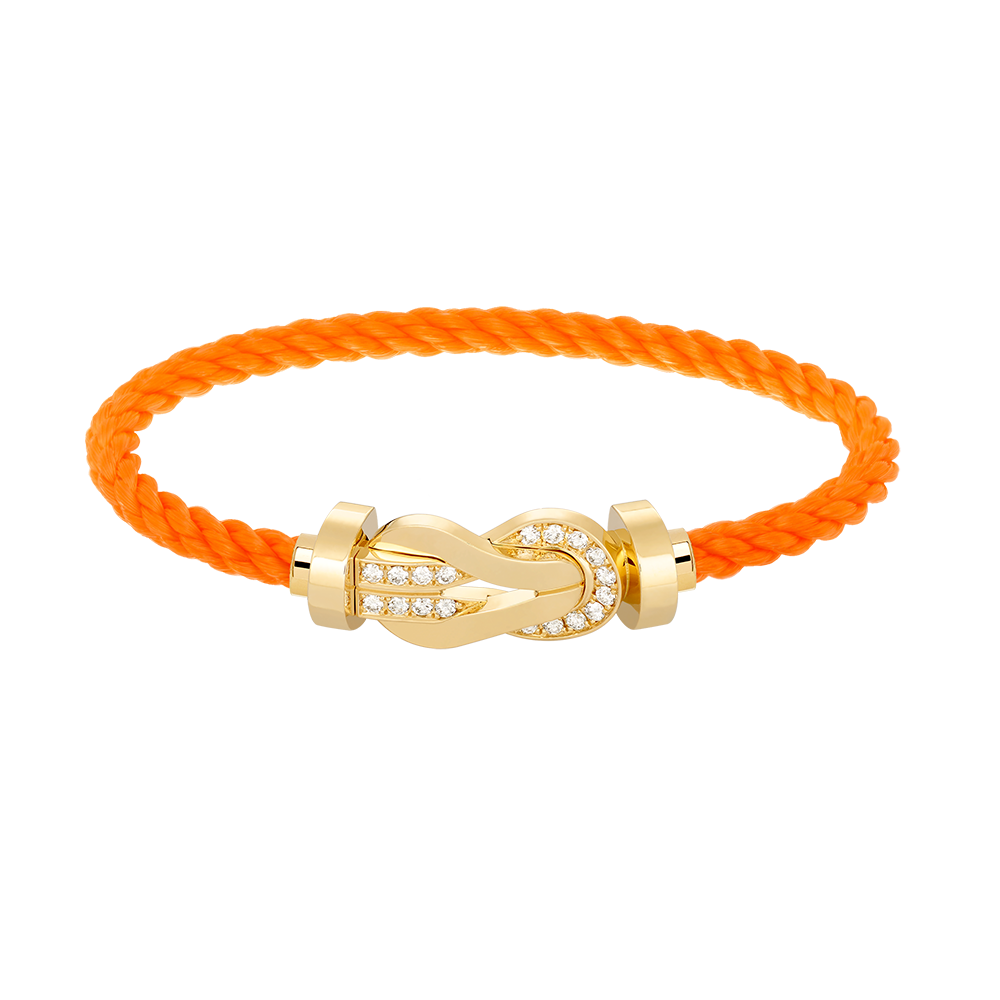 [Echo Fine ]CHANCE LARGE 8 FIGURE BUCKLE HALF DIAMOND BRACELET GOLD
