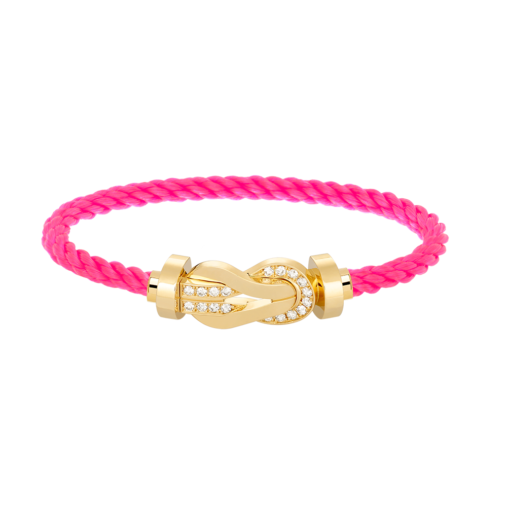 [Echo Fine ]CHANCE LARGE 8 FIGURE BUCKLE HALF DIAMOND BRACELET GOLD