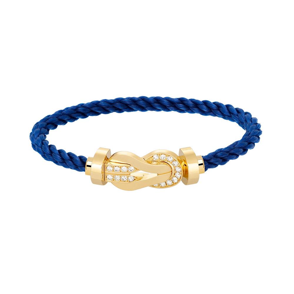 [Echo Fine ]CHANCE LARGE 8 FIGURE BUCKLE HALF DIAMOND BRACELET GOLD