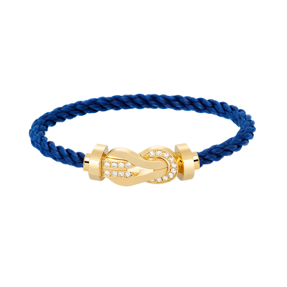 [Echo Fine ]CHANCE LARGE 8 FIGURE BUCKLE HALF DIAMOND BRACELET GOLD