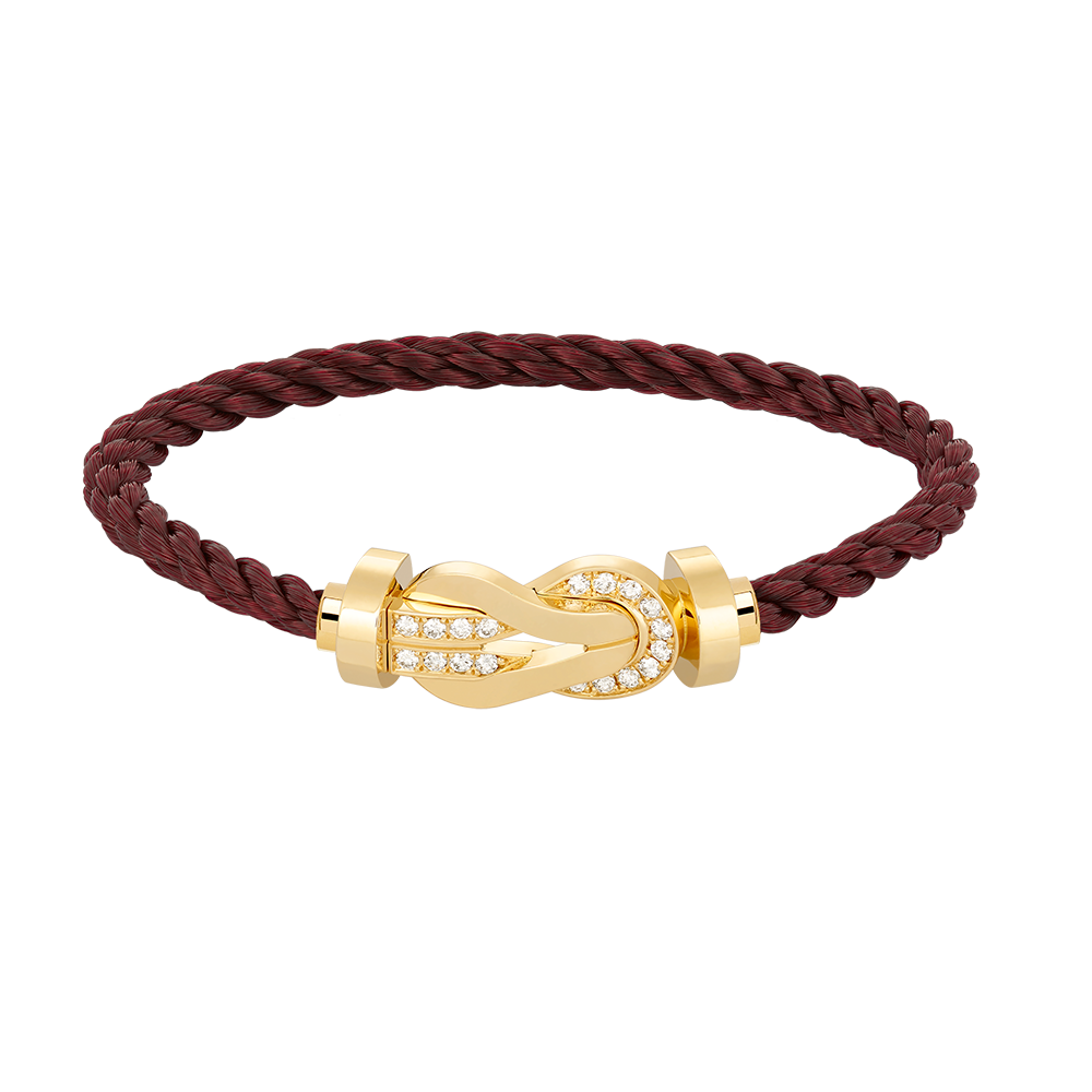 [Echo Fine ]CHANCE LARGE 8 FIGURE BUCKLE HALF DIAMOND BRACELET GOLD