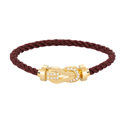 [Echo Fine ]CHANCE LARGE 8 FIGURE BUCKLE HALF DIAMOND BRACELET GOLD