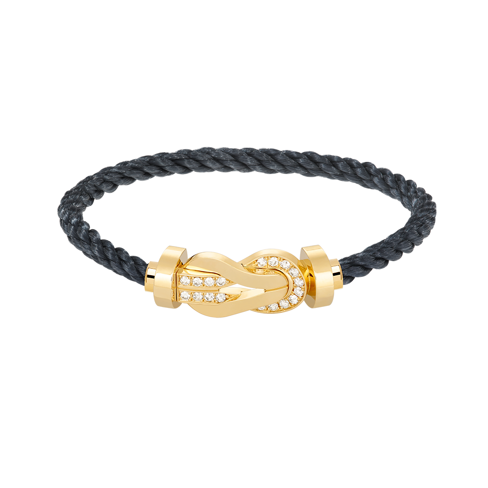 [Echo Fine ]CHANCE LARGE 8 FIGURE BUCKLE HALF DIAMOND BRACELET GOLD