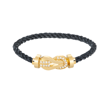 [Echo Fine ]CHANCE LARGE 8 FIGURE BUCKLE HALF DIAMOND BRACELET GOLD
