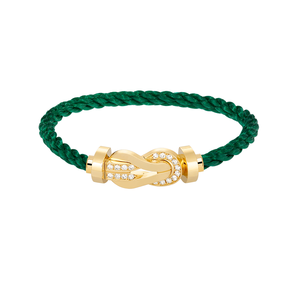 [Echo Fine ]CHANCE LARGE 8 FIGURE BUCKLE HALF DIAMOND BRACELET GOLD