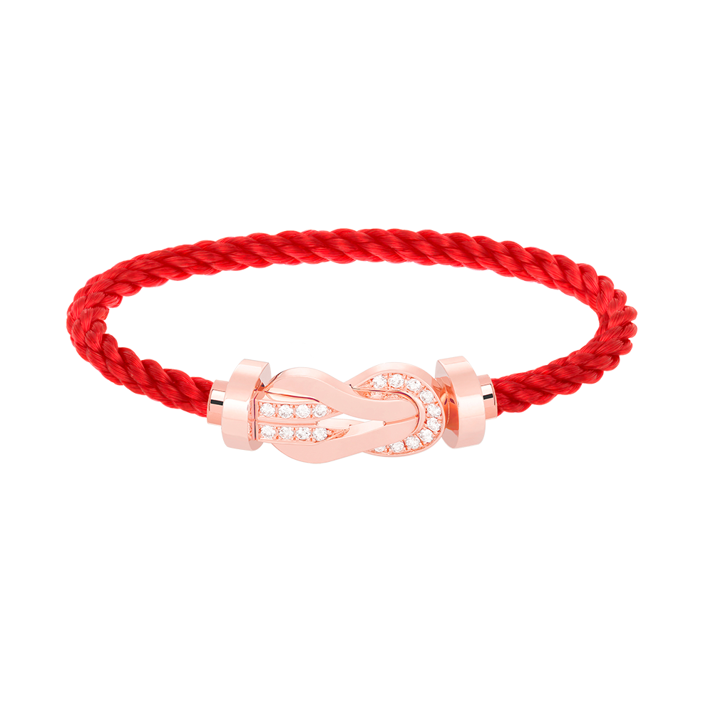 [Echo Fine ]CHANCE LARGE 8 FIGURE BUCKLE HALF DIAMOND BRACELET ROSE GOLD