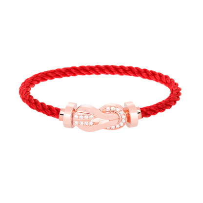 [Echo Fine ]CHANCE LARGE 8 FIGURE BUCKLE HALF DIAMOND BRACELET ROSE GOLD