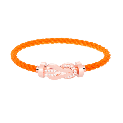 [Echo Fine ]CHANCE LARGE 8 FIGURE BUCKLE HALF DIAMOND BRACELET ROSE GOLD