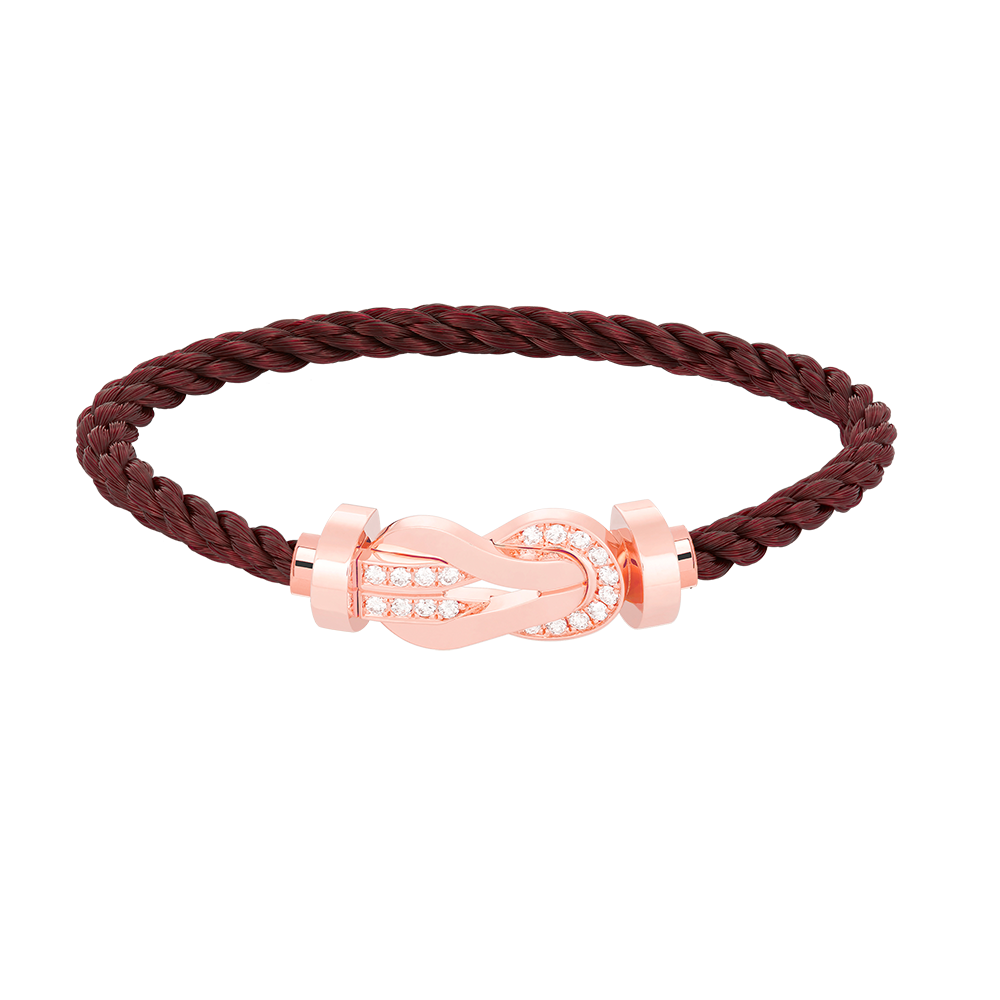 [Echo Fine ]CHANCE LARGE 8 FIGURE BUCKLE HALF DIAMOND BRACELET ROSE GOLD