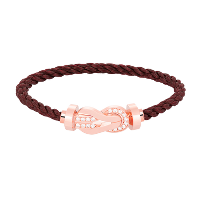 [Echo Fine ]CHANCE LARGE 8 FIGURE BUCKLE HALF DIAMOND BRACELET ROSE GOLD