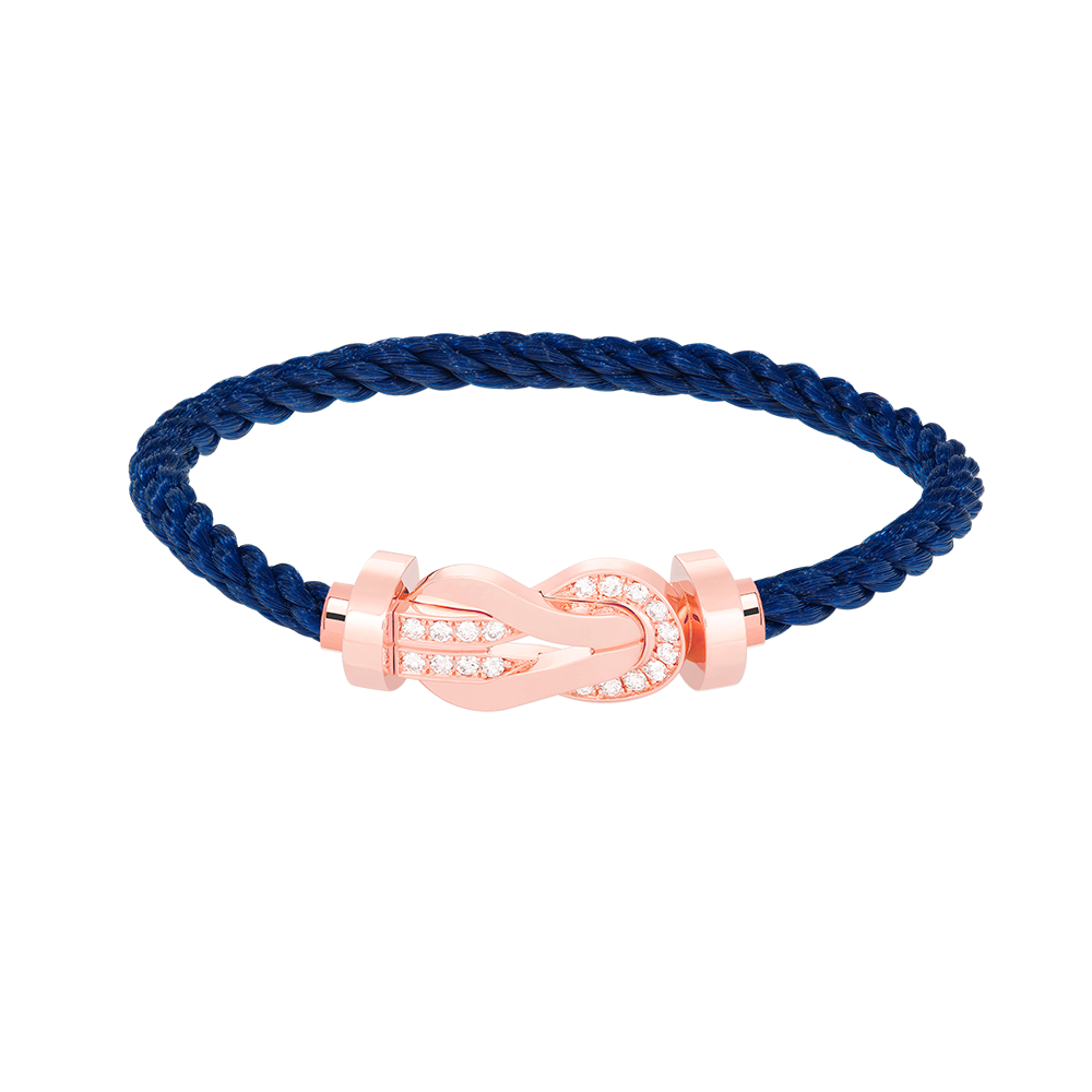 [Echo Fine ]CHANCE LARGE 8 FIGURE BUCKLE HALF DIAMOND BRACELET ROSE GOLD
