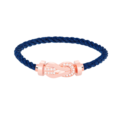 [Echo Fine ]CHANCE LARGE 8 FIGURE BUCKLE HALF DIAMOND BRACELET ROSE GOLD