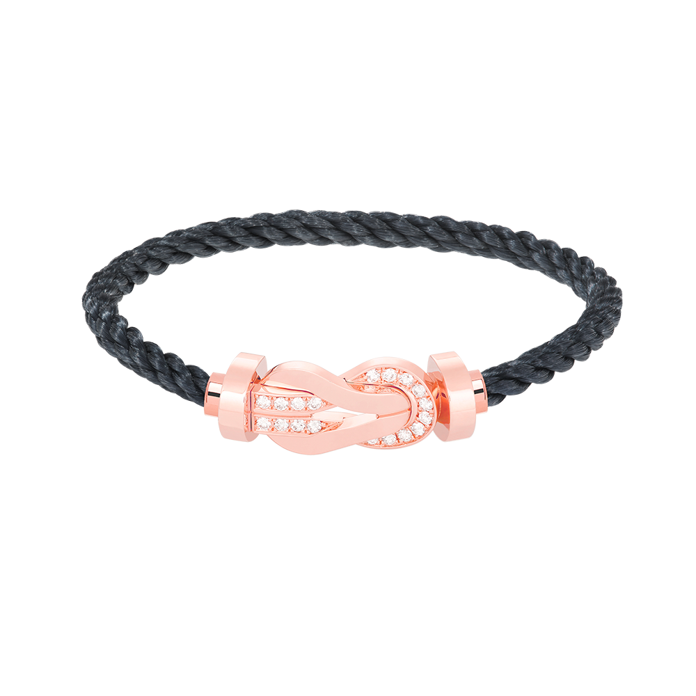 [Echo Fine ]CHANCE LARGE 8 FIGURE BUCKLE HALF DIAMOND BRACELET ROSE GOLD