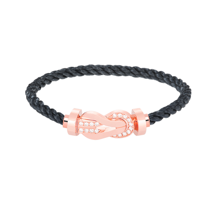 [Echo Fine ]CHANCE LARGE 8 FIGURE BUCKLE HALF DIAMOND BRACELET ROSE GOLD