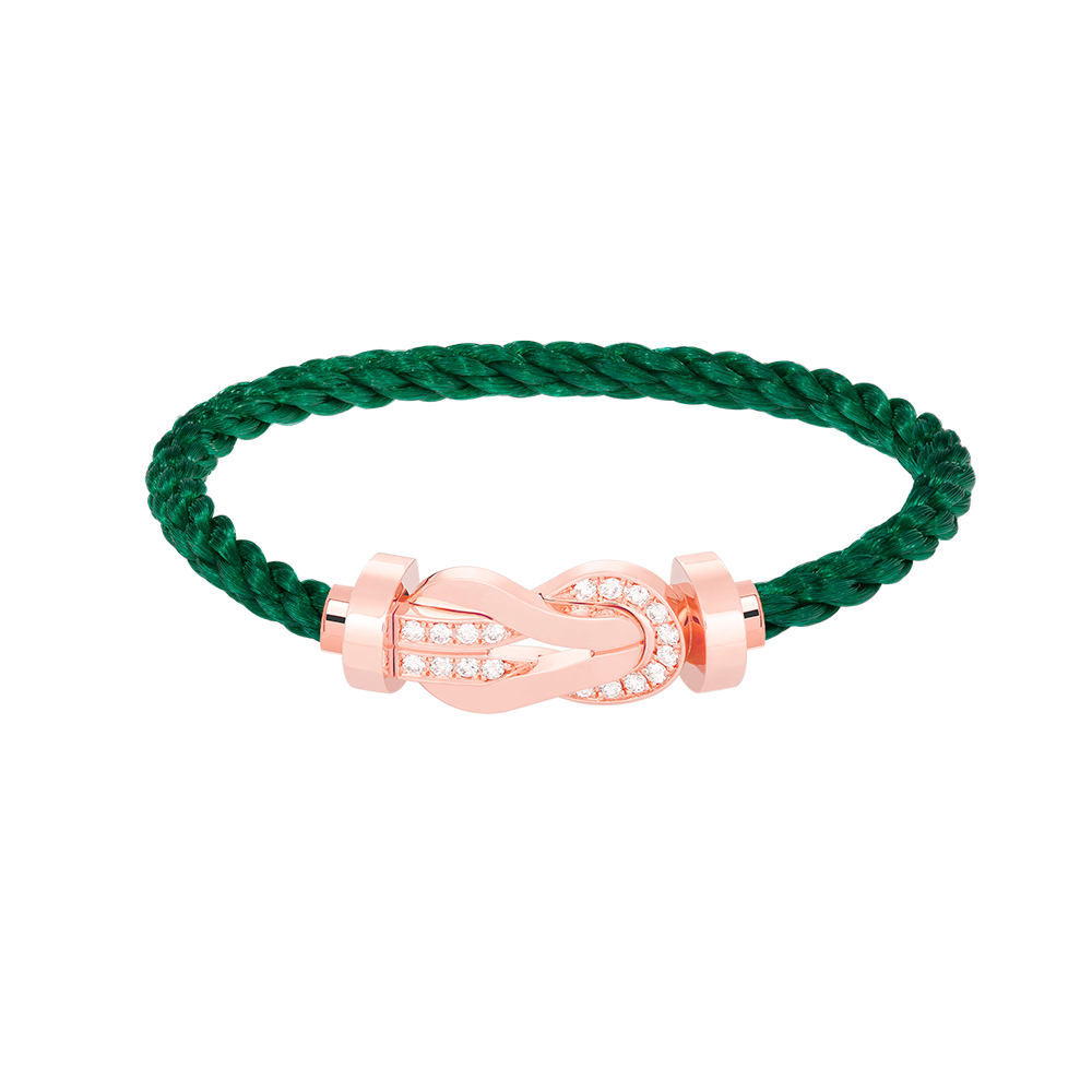 [Echo Fine ]CHANCE LARGE 8 FIGURE BUCKLE HALF DIAMOND BRACELET ROSE GOLD