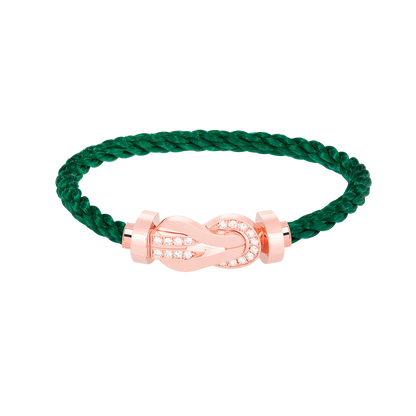 [Echo Fine ]CHANCE LARGE 8 FIGURE BUCKLE HALF DIAMOND BRACELET ROSE GOLD