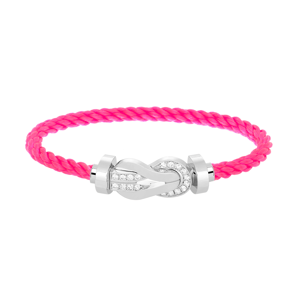[Echo Fine ]CHANCE LARGE 8 FIGURE BUCKLE HALF DIAMOND BRACELET SILVER