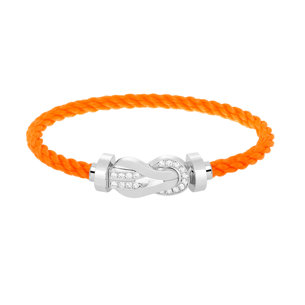[Echo Fine ]CHANCE LARGE 8 FIGURE BUCKLE HALF DIAMOND BRACELET SILVER