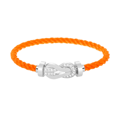 [Echo Fine ]CHANCE LARGE 8 FIGURE BUCKLE HALF DIAMOND BRACELET SILVER