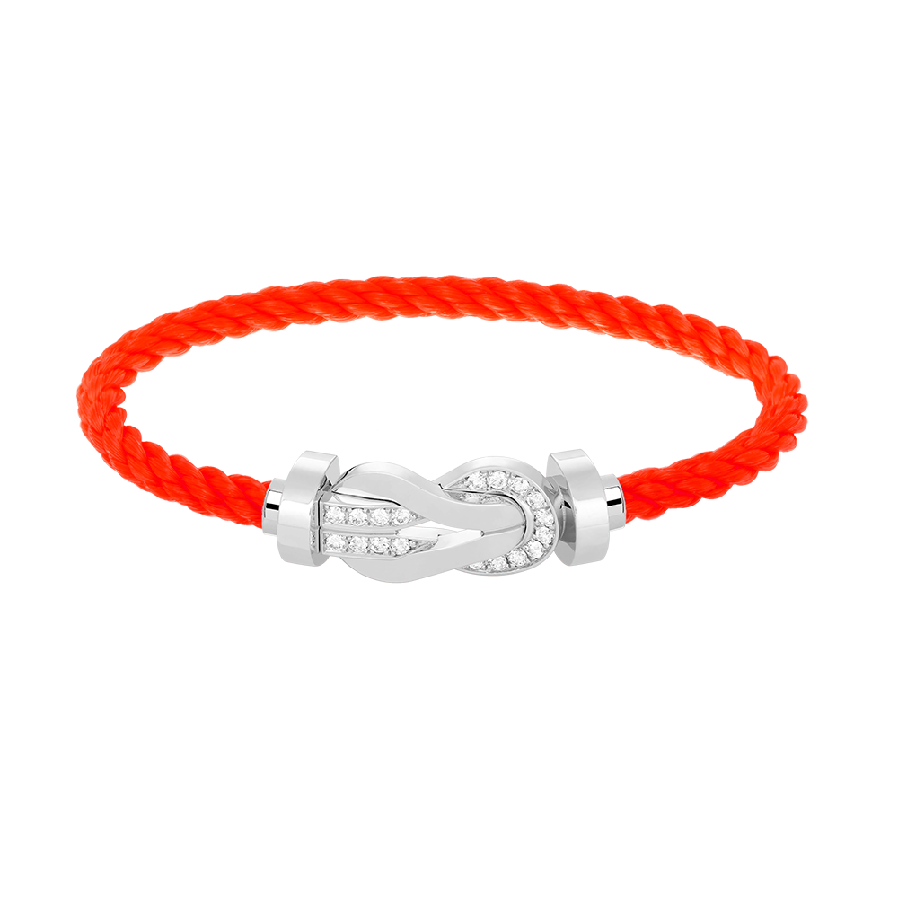 [Echo Fine ]CHANCE LARGE 8 FIGURE BUCKLE HALF DIAMOND BRACELET SILVER