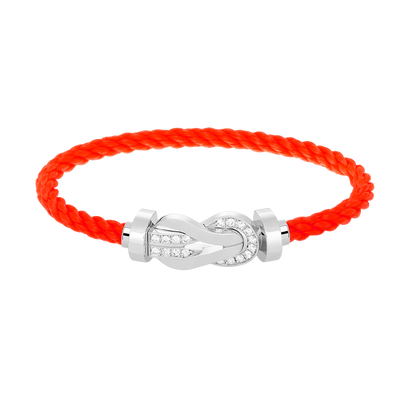 [Echo Fine ]CHANCE LARGE 8 FIGURE BUCKLE HALF DIAMOND BRACELET SILVER