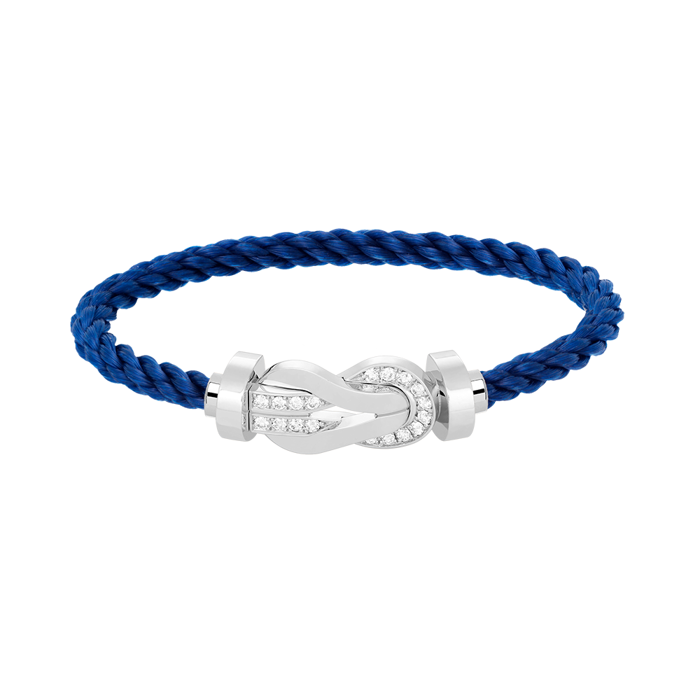 [Echo Fine ]CHANCE LARGE 8 FIGURE BUCKLE HALF DIAMOND BRACELET SILVER
