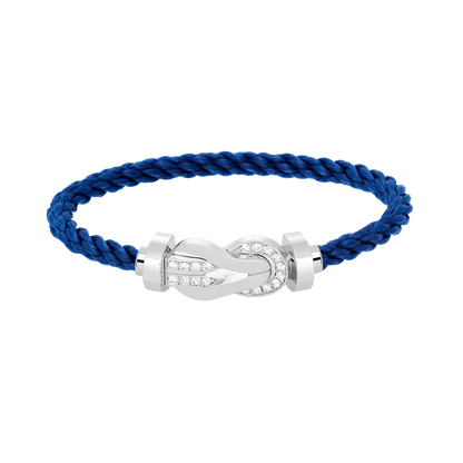 [Echo Fine ]CHANCE LARGE 8 FIGURE BUCKLE HALF DIAMOND BRACELET SILVER