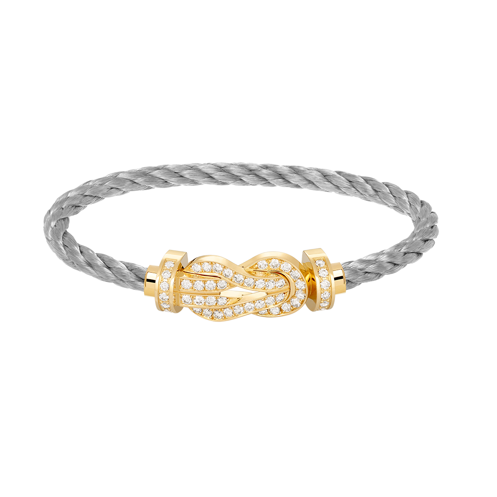 [Echo Fine ]CHANCE LARGE 8 FIGURE BUCKLE FULLDIAMOND BRACELET GOLD