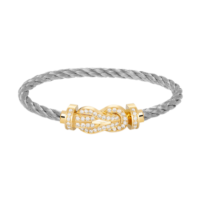 [Echo Fine ]CHANCE LARGE 8 FIGURE BUCKLE FULLDIAMOND BRACELET GOLD