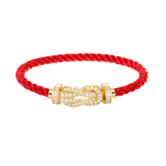 [Echo Fine ]CHANCE LARGE 8 FIGURE BUCKLE FULLDIAMOND BRACELET GOLD