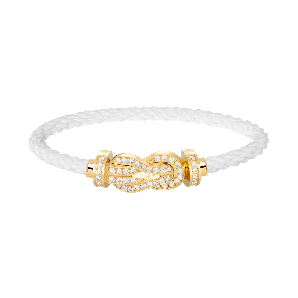 [Echo Fine ]CHANCE LARGE 8 FIGURE BUCKLE FULLDIAMOND BRACELET GOLD