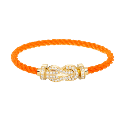 [Echo Fine ]CHANCE LARGE 8 FIGURE BUCKLE FULLDIAMOND BRACELET GOLD