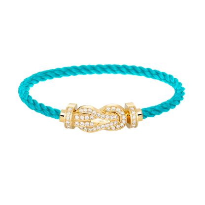 [Echo Fine ]CHANCE LARGE 8 FIGURE BUCKLE FULLDIAMOND BRACELET GOLD