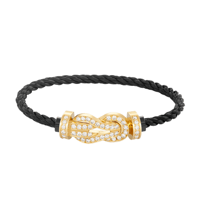 [Echo Fine ]CHANCE LARGE 8 FIGURE BUCKLE FULLDIAMOND BRACELET GOLD