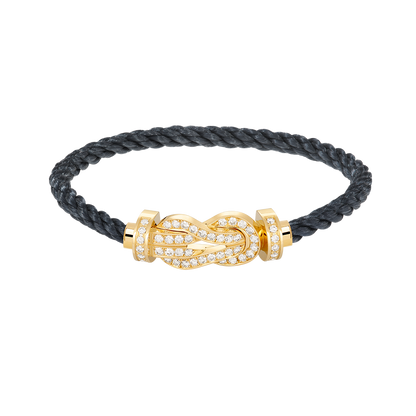 [Echo Fine ]CHANCE LARGE 8 FIGURE BUCKLE FULLDIAMOND BRACELET GOLD
