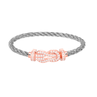[Echo Fine ]CHANCE LARGE 8 FIGURE BUCKLE FULL DIAMOND BRACELET ROSE GOLD