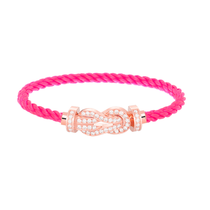 [Echo Fine ]CHANCE LARGE 8 FIGURE BUCKLE FULL DIAMOND BRACELET ROSE GOLD