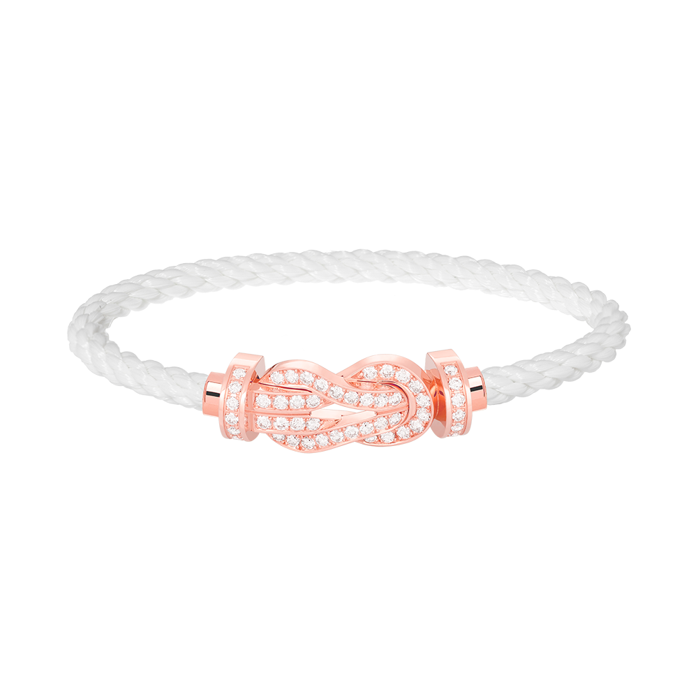 [Echo Fine ]CHANCE LARGE 8 FIGURE BUCKLE FULL DIAMOND BRACELET ROSE GOLD