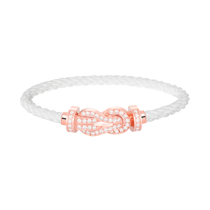 [Echo Fine ]CHANCE LARGE 8 FIGURE BUCKLE FULL DIAMOND BRACELET ROSE GOLD
