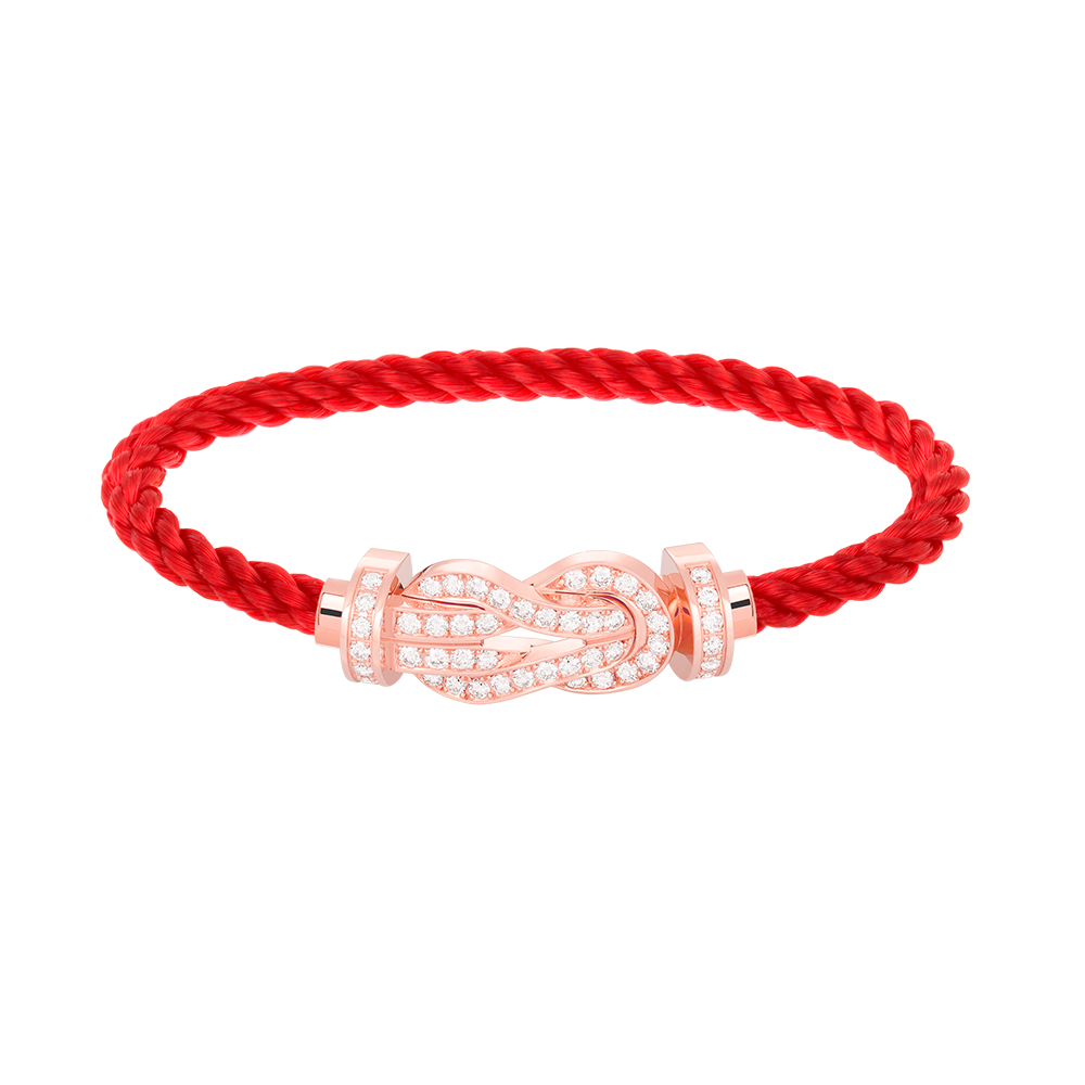 [Echo Fine ]CHANCE LARGE 8 FIGURE BUCKLE FULL DIAMOND BRACELET ROSE GOLD