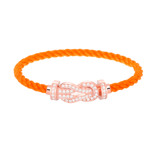 [Echo Fine ]CHANCE LARGE 8 FIGURE BUCKLE FULL DIAMOND BRACELET ROSE GOLD