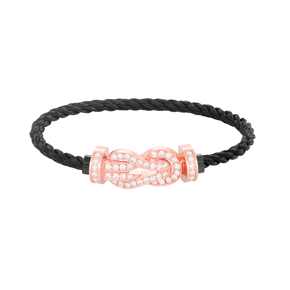[Echo Fine ]CHANCE LARGE 8 FIGURE BUCKLE FULL DIAMOND BRACELET ROSE GOLD