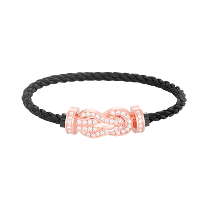 [Echo Fine ]CHANCE LARGE 8 FIGURE BUCKLE FULL DIAMOND BRACELET ROSE GOLD