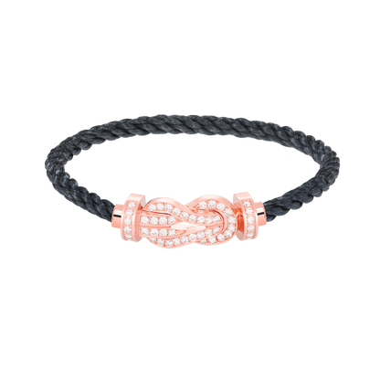 [Echo Fine ]CHANCE LARGE 8 FIGURE BUCKLE FULL DIAMOND BRACELET ROSE GOLD