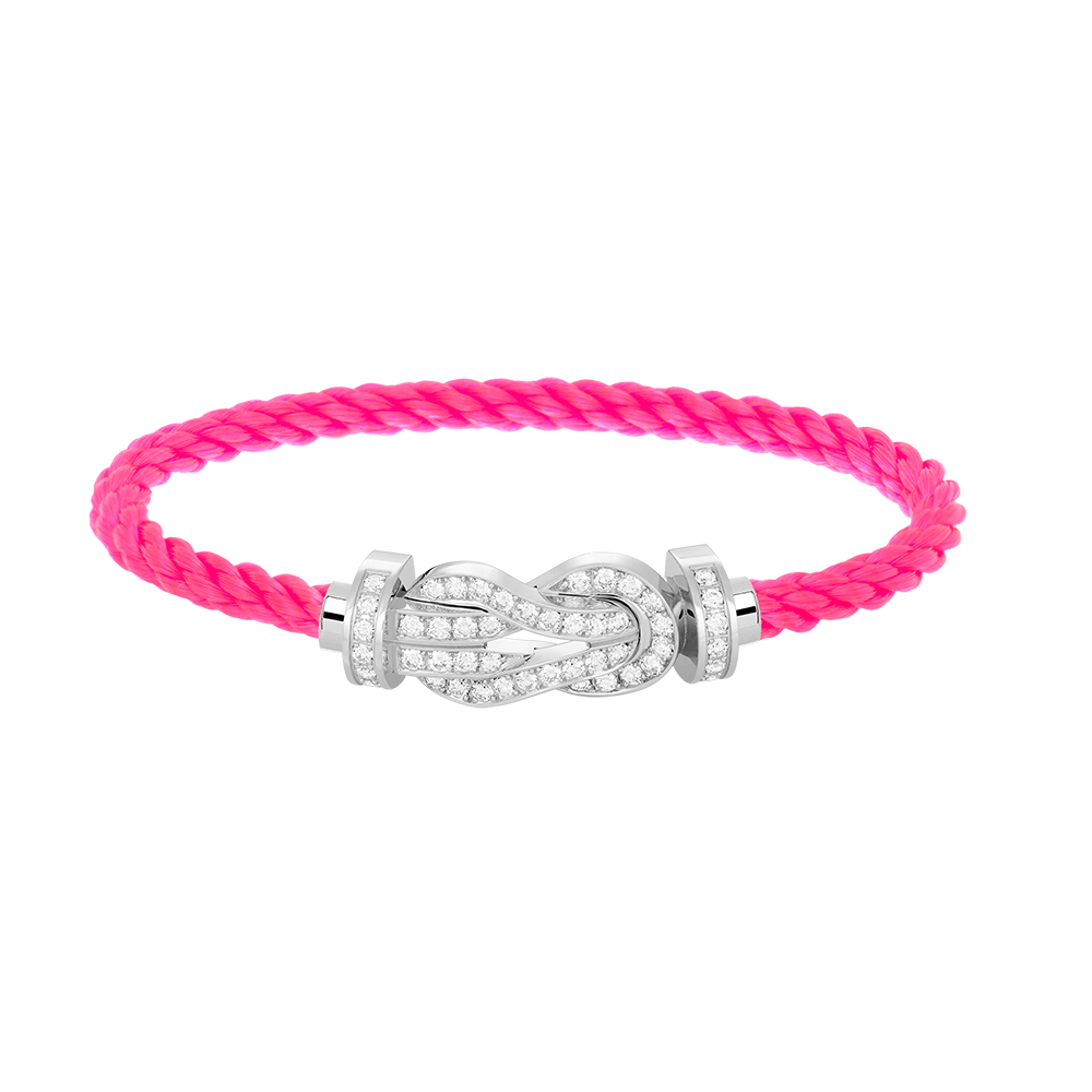 [Echo Fine ]CHANCE LARGE 8 FIGURE BUCKLE FULL DIAMOND BRACELET SILVER