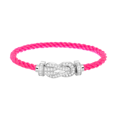 [Echo Fine ]CHANCE LARGE 8 FIGURE BUCKLE FULL DIAMOND BRACELET SILVER